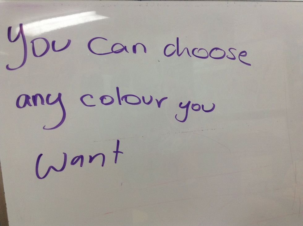 You can choose any colour you want to draw the flower.