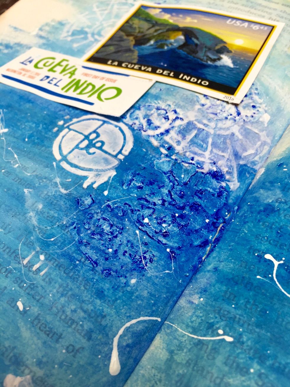 You can choose to use a black pen to go over the stenciled work