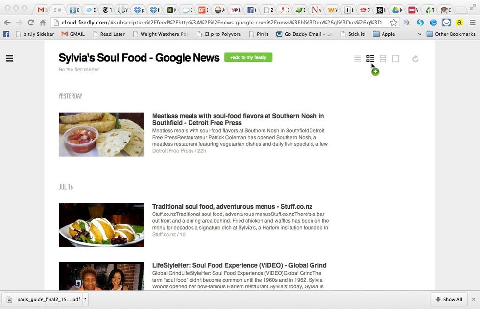 You can choose to view your newsfeed a variety of ways. This is magazine view, choose it by selecting where the arrow is hovering.