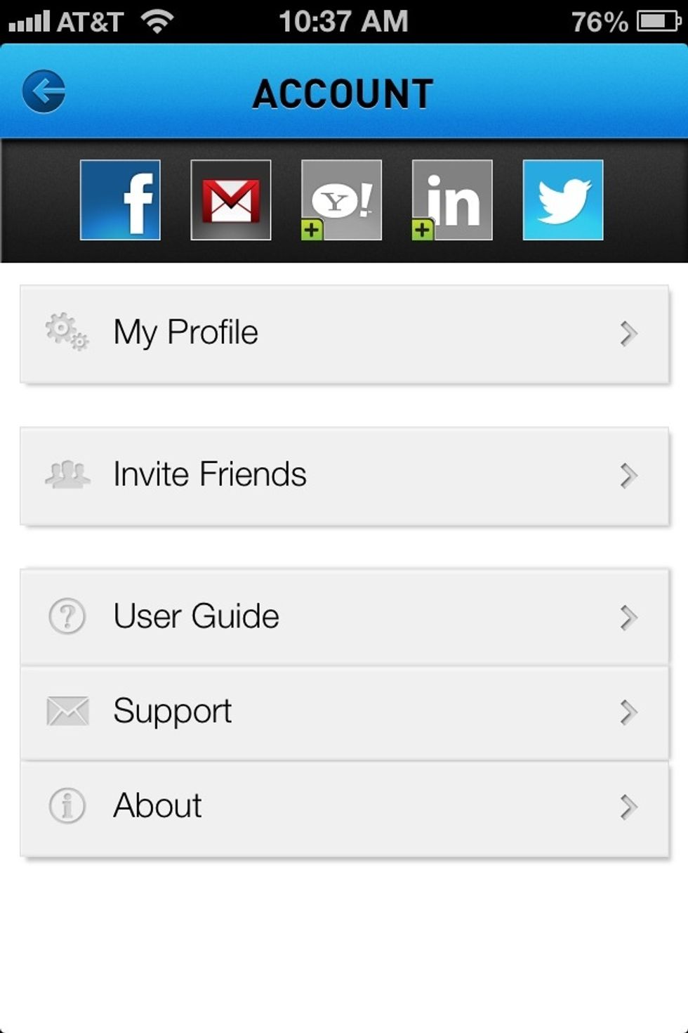 You can connect various accounts to it. This is mainly used to notify you of friends birthdays and events invites.