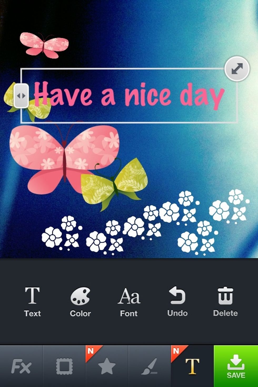 You can control the size of the font.