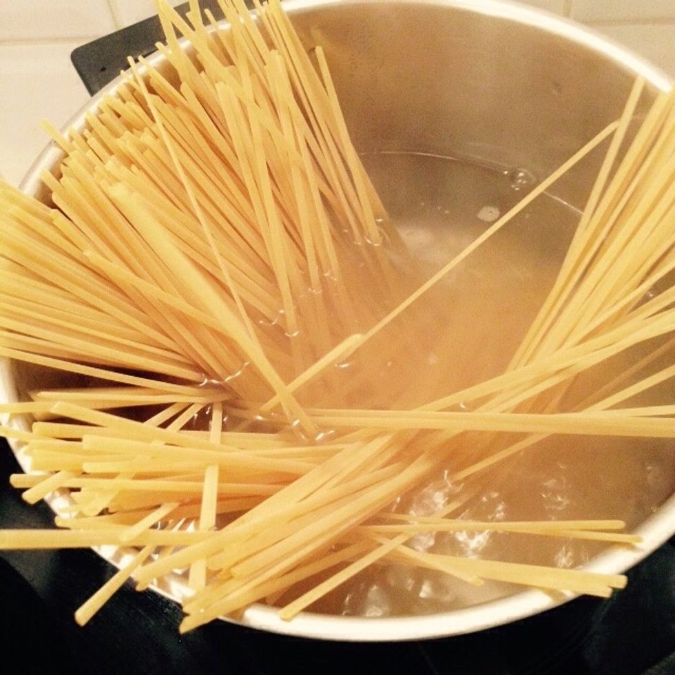 You can cook the pasta in the meantime.