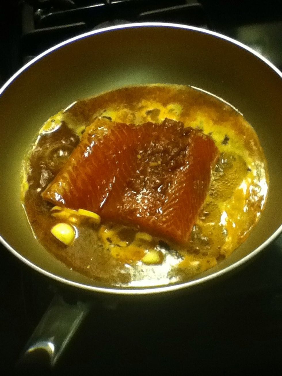 You can cover the pan. Flip after a while to cook completely.