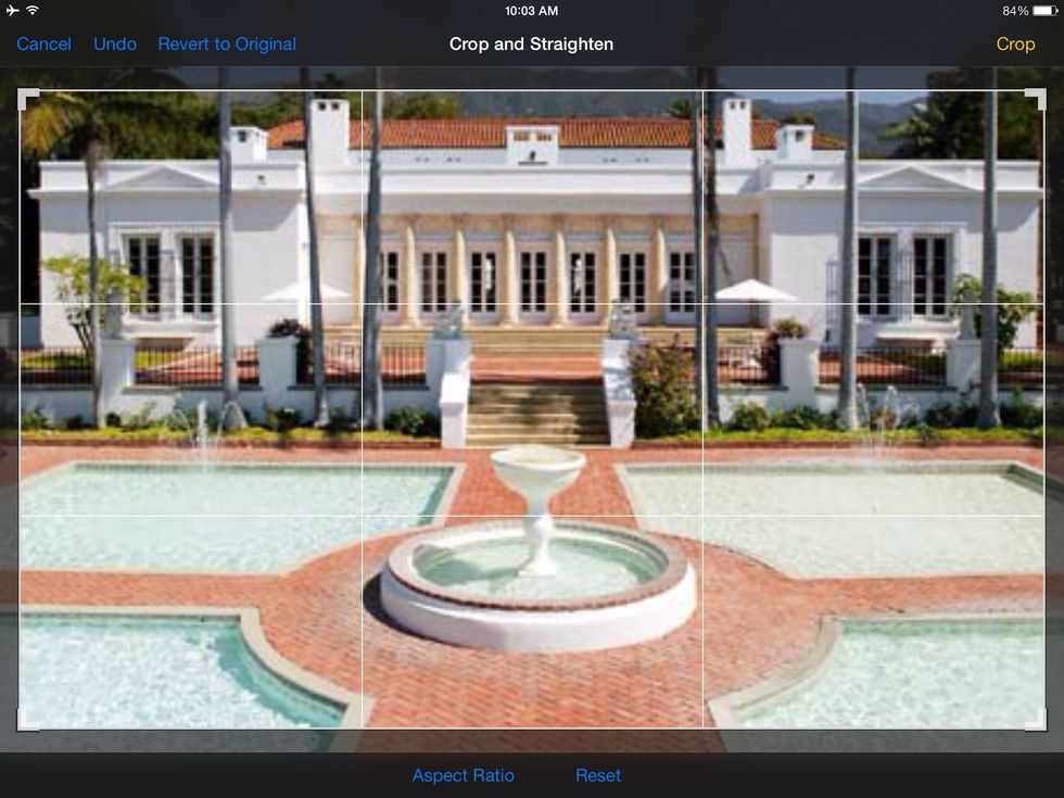 You can crop the photo.