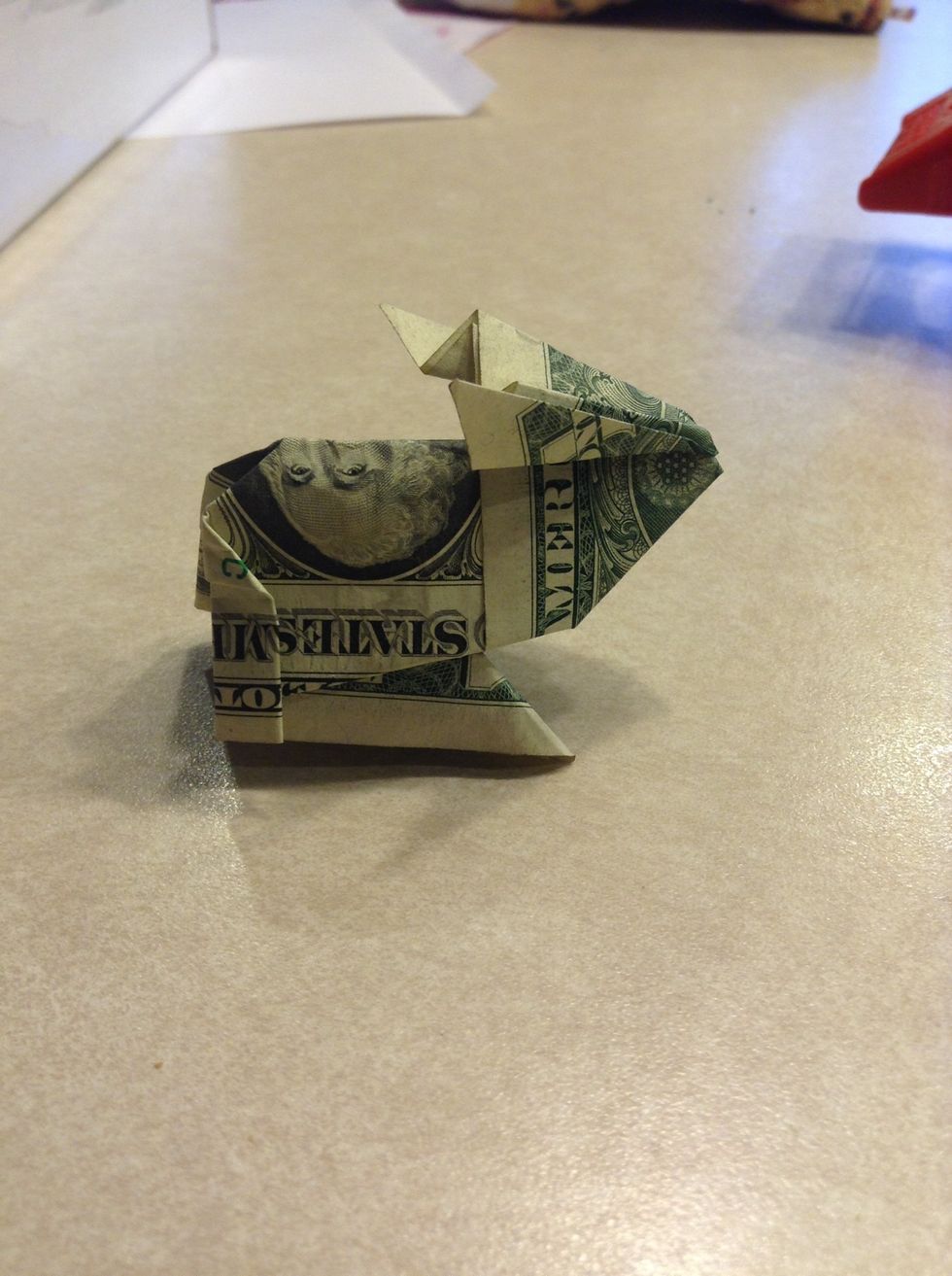 You can customize it if you like. I just fold in his nose and make it so it isn't flat