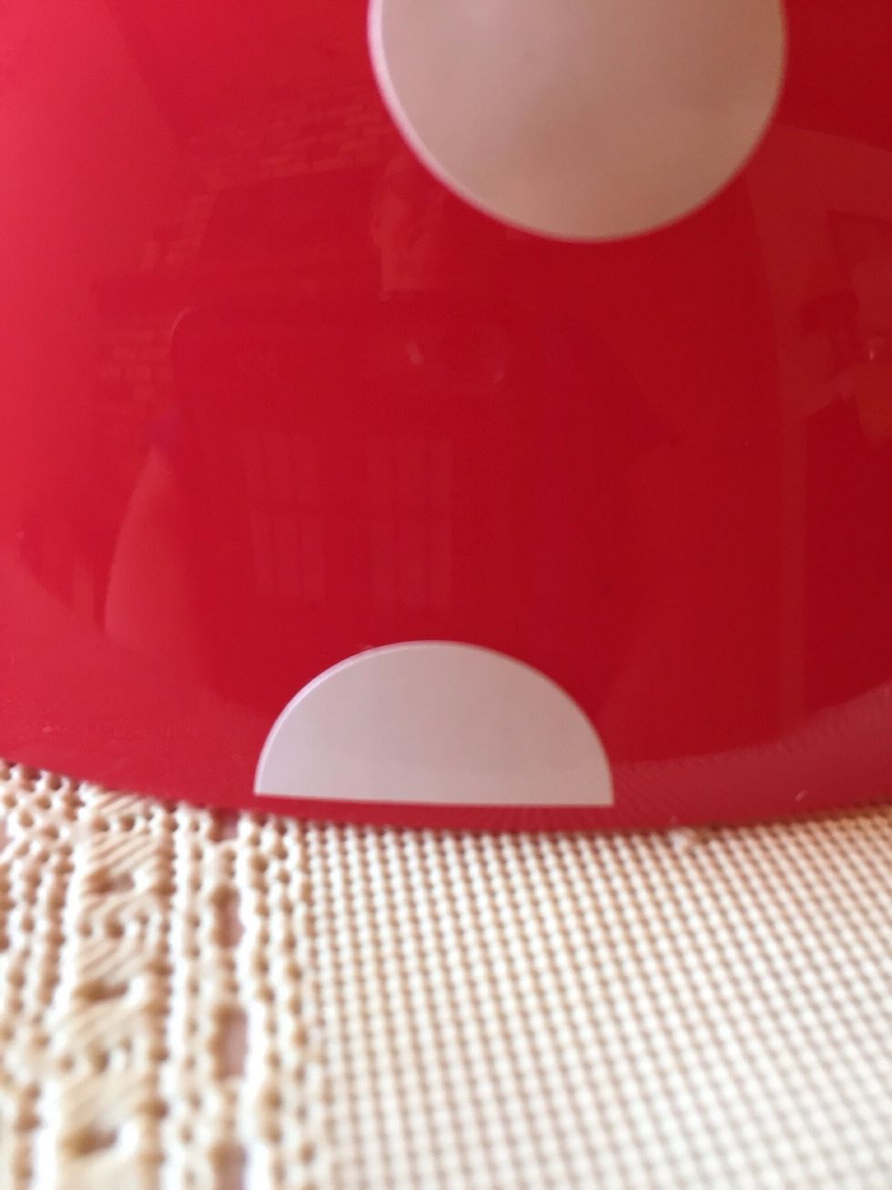 You can cut some dots in half, to put along rim of bowl.