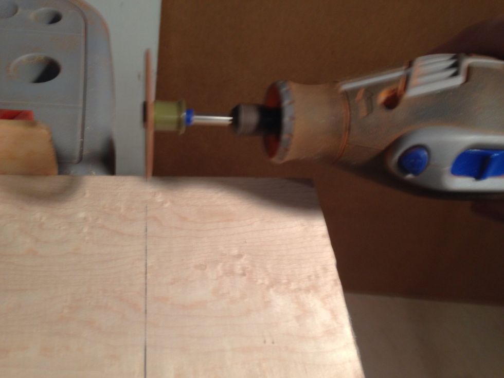 You can cut with band saw, skill saw, or the Dremel.
