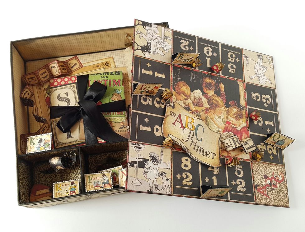 You can decorate your box with different kinds of Graphic45 products ...... and DONE!