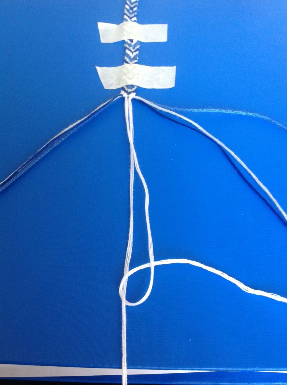 You can do either a forward or backward knot to join these together.