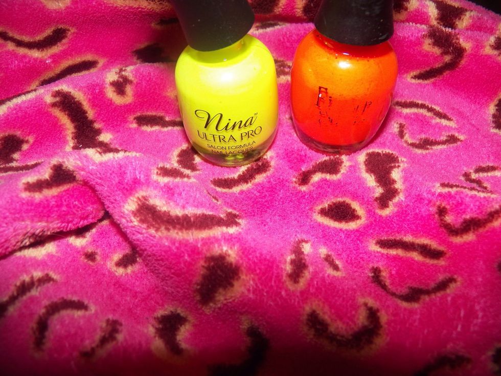 You can do red for blood, or for a sweet effect add orange and yellow.