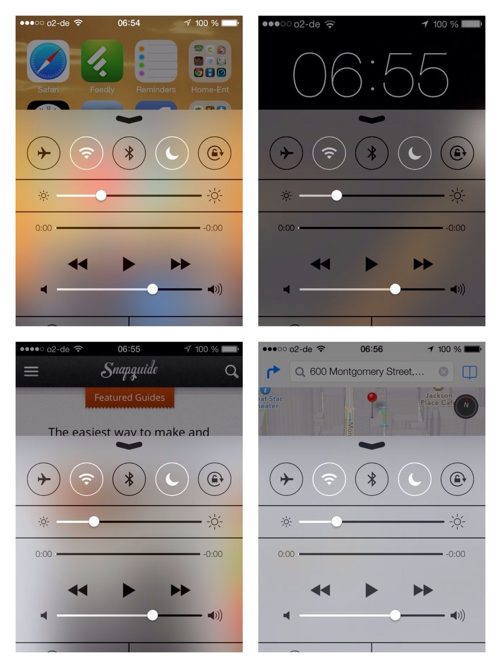 You can do this anywhere - on your home screen (upper left), you lockscreen (upper right), in any app (lower left) and while navigating (lower right)