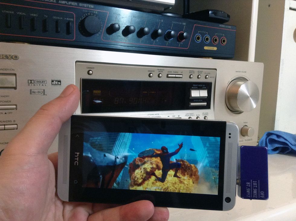 You can easily amp up your movie or music experiences from your droid phone by hooking it up to your old Hi-Fi Receiver