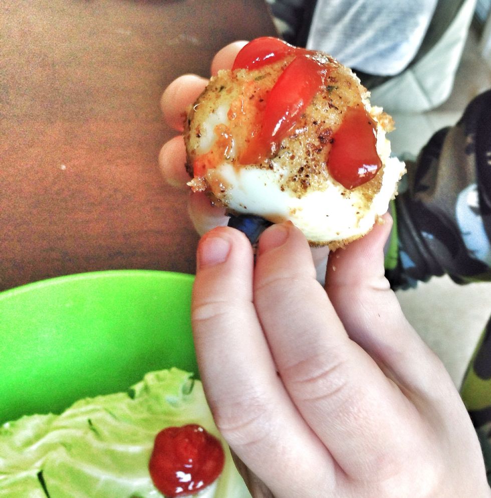 You can eat just the egg...