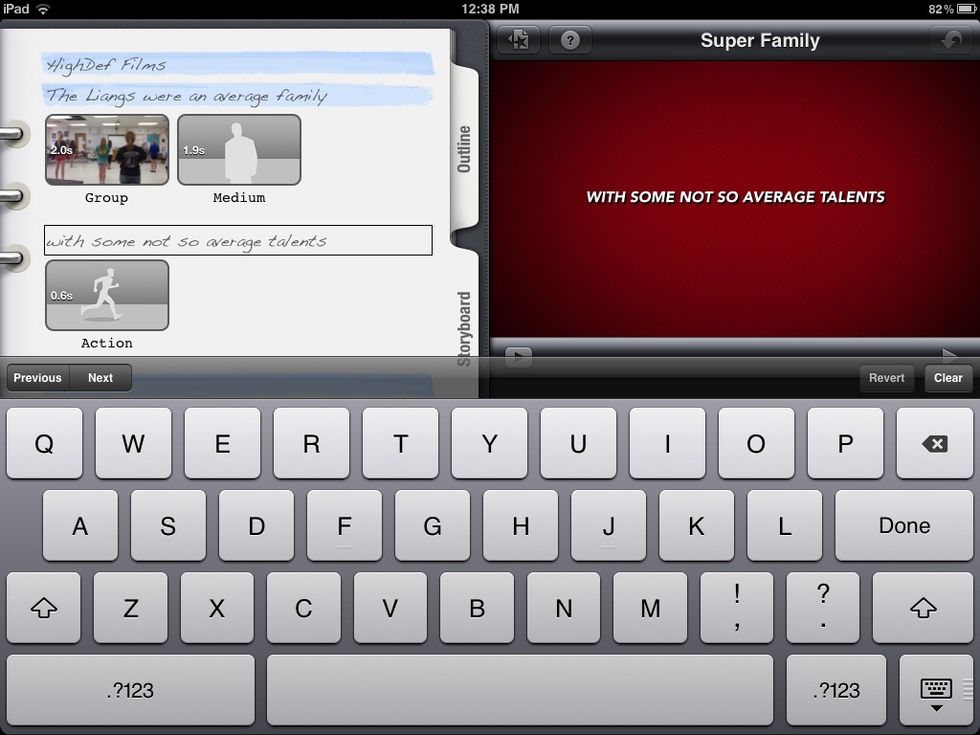 You can edit text within video by clicking on it and using the keyboard.
