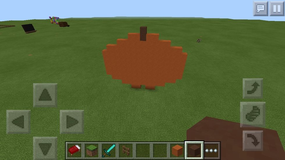 You can either make a stem, or just fill it in with more orange clay. (Or whatever your using)