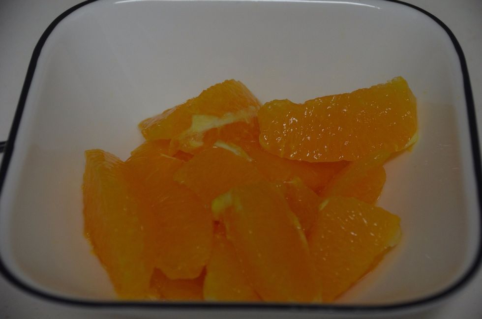 You can enjoy the orange while the cookies are baking. Like I did :)