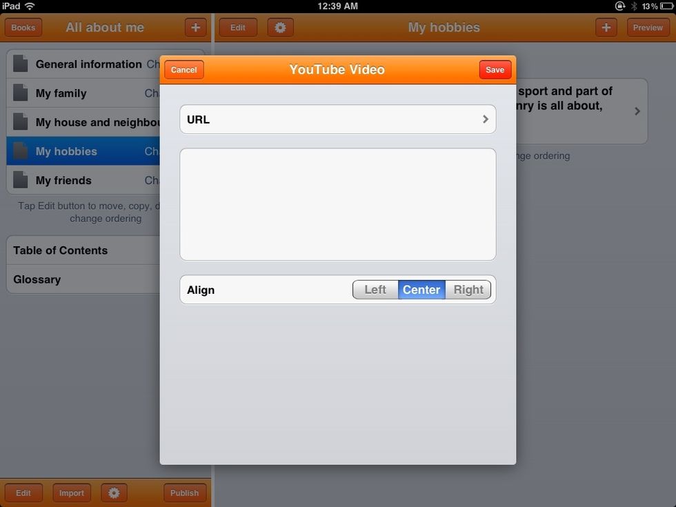 You can enter the URL or search by key word.