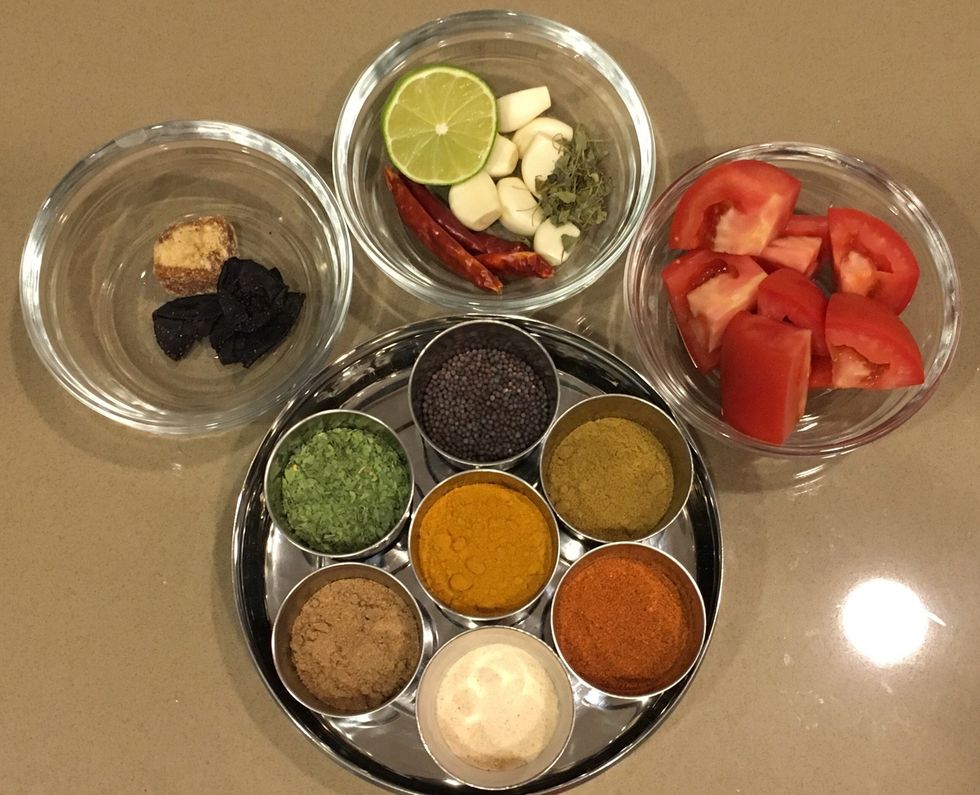 You can find asafoetida, kokum, jaggery and dried fenugreek leaves (speciality items) at the local Indian store.