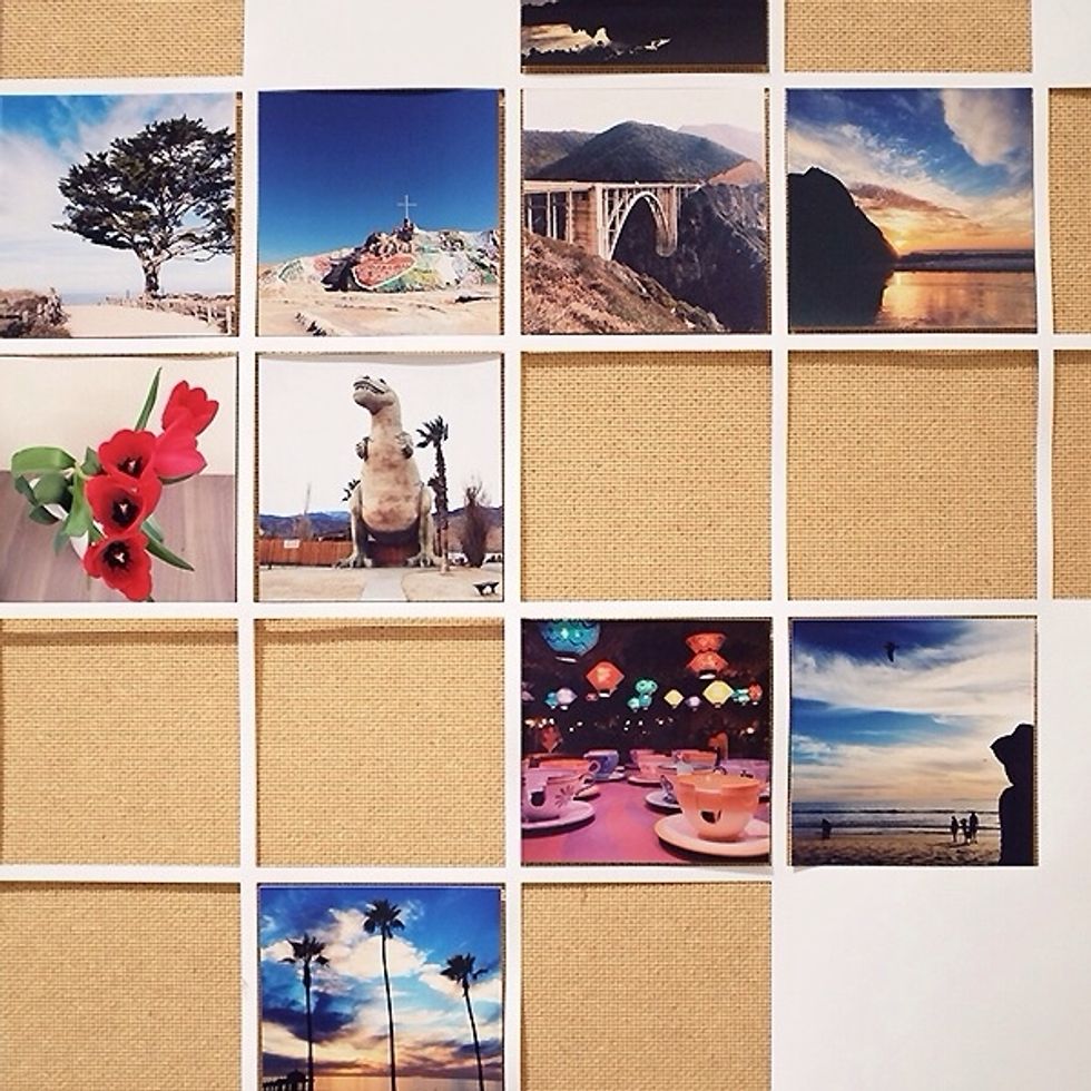 You can free-hand your heart shaped photo wall or we\u2019ve made it easier and offer it on our Shopify store for purchase. Adhere the collage onto your space using our double-sided tape that comes with.