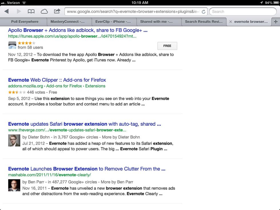 You can get an extension or plugin for all the major browsers (chrome, firefox, safari, IE) to make it easy to capture things from the web and save it to your Evernote account.