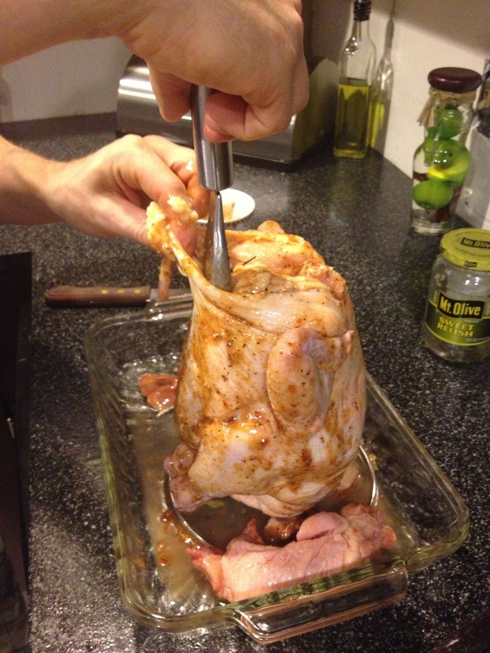 You can get some under the "shirt" (skin) to get extra flavor.