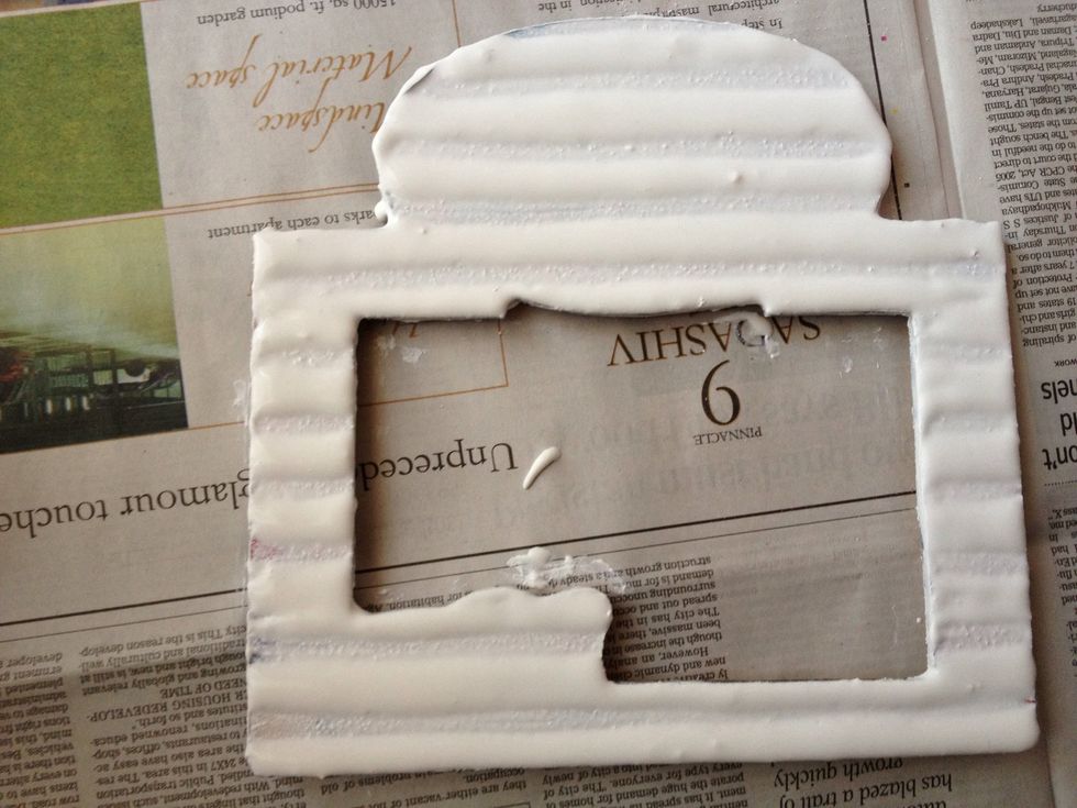 You can give any design you wish. I made horizontal lines. It's really upto you. You could make waves, vertical lines, circles or even give a rough effect. Wait for it to dry. Will take a few hours.