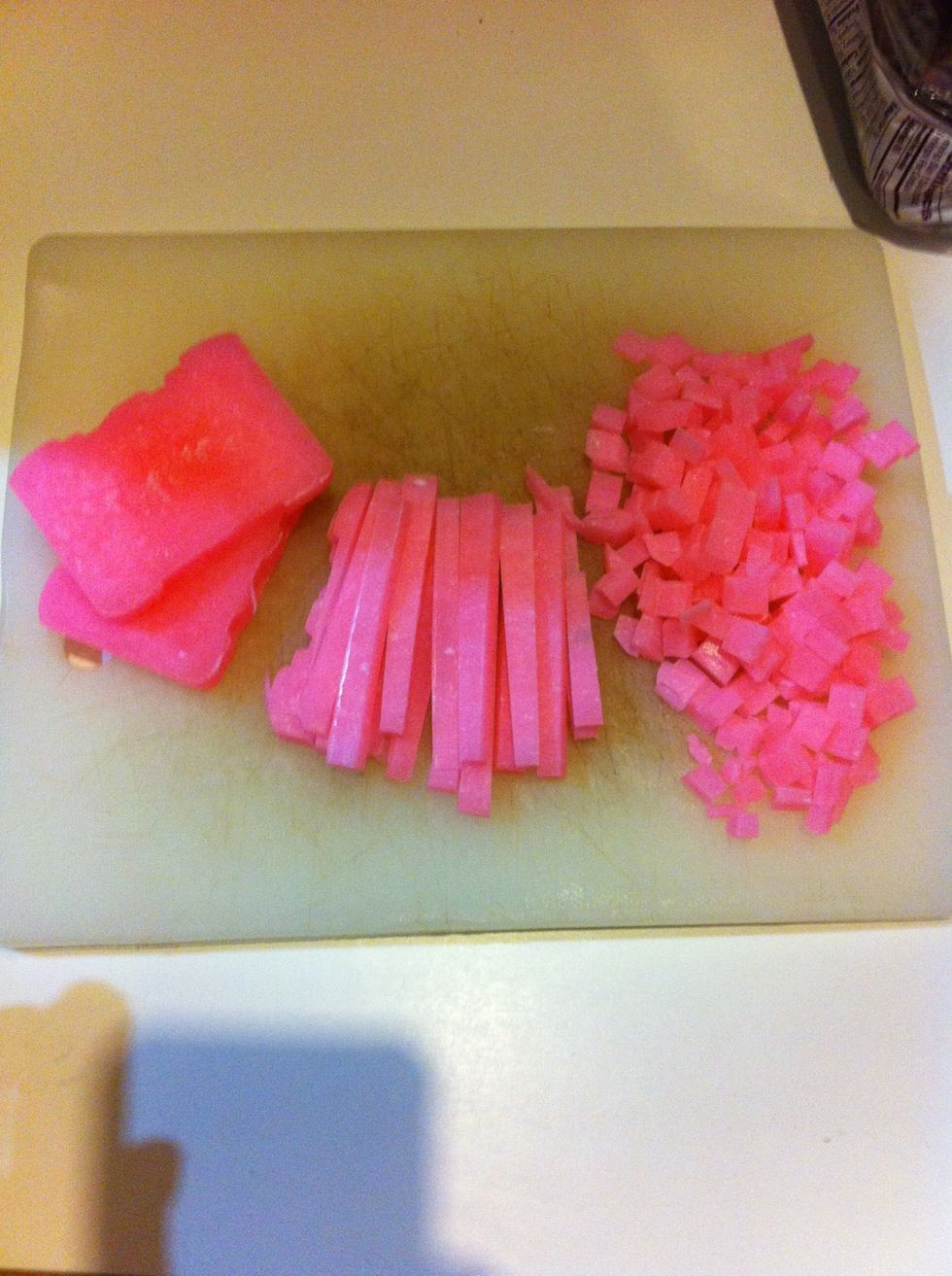 You can grate the soap or cut it into small pieces.