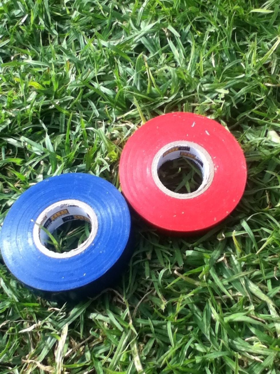 You can have some coloured tape to wrap around the tops of the poles