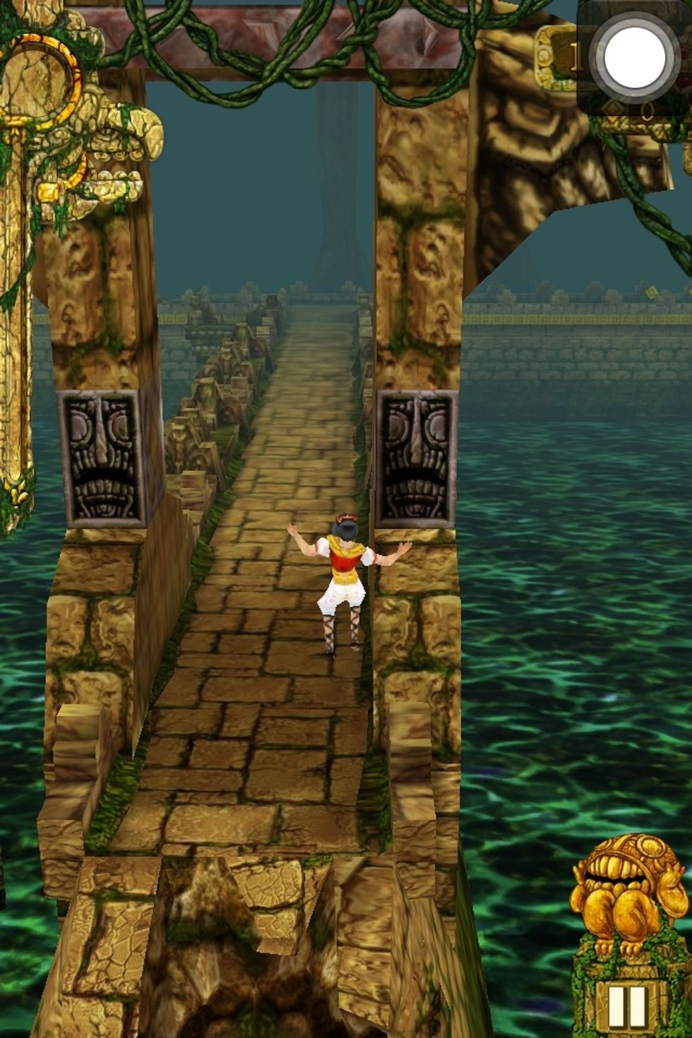 You can jump by sliding your finger up on your iPod/iPhone/iPad screen