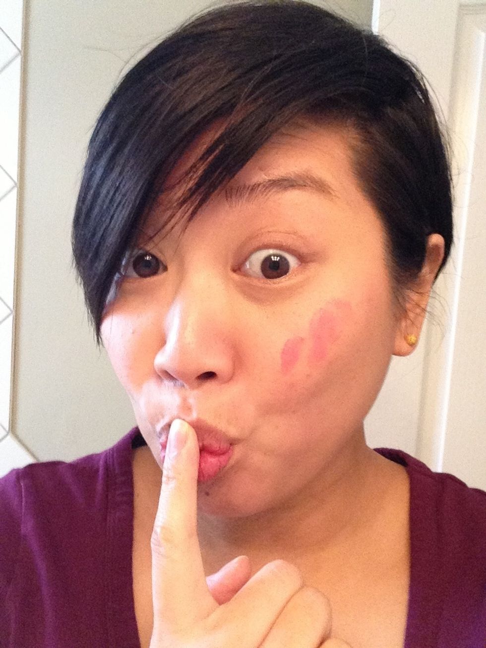 You can layer for intensity or more colour. I just plan to pick up my kid from school today ... so I am going to keep it light. I don't want to be THAT mom with the clown blush ...