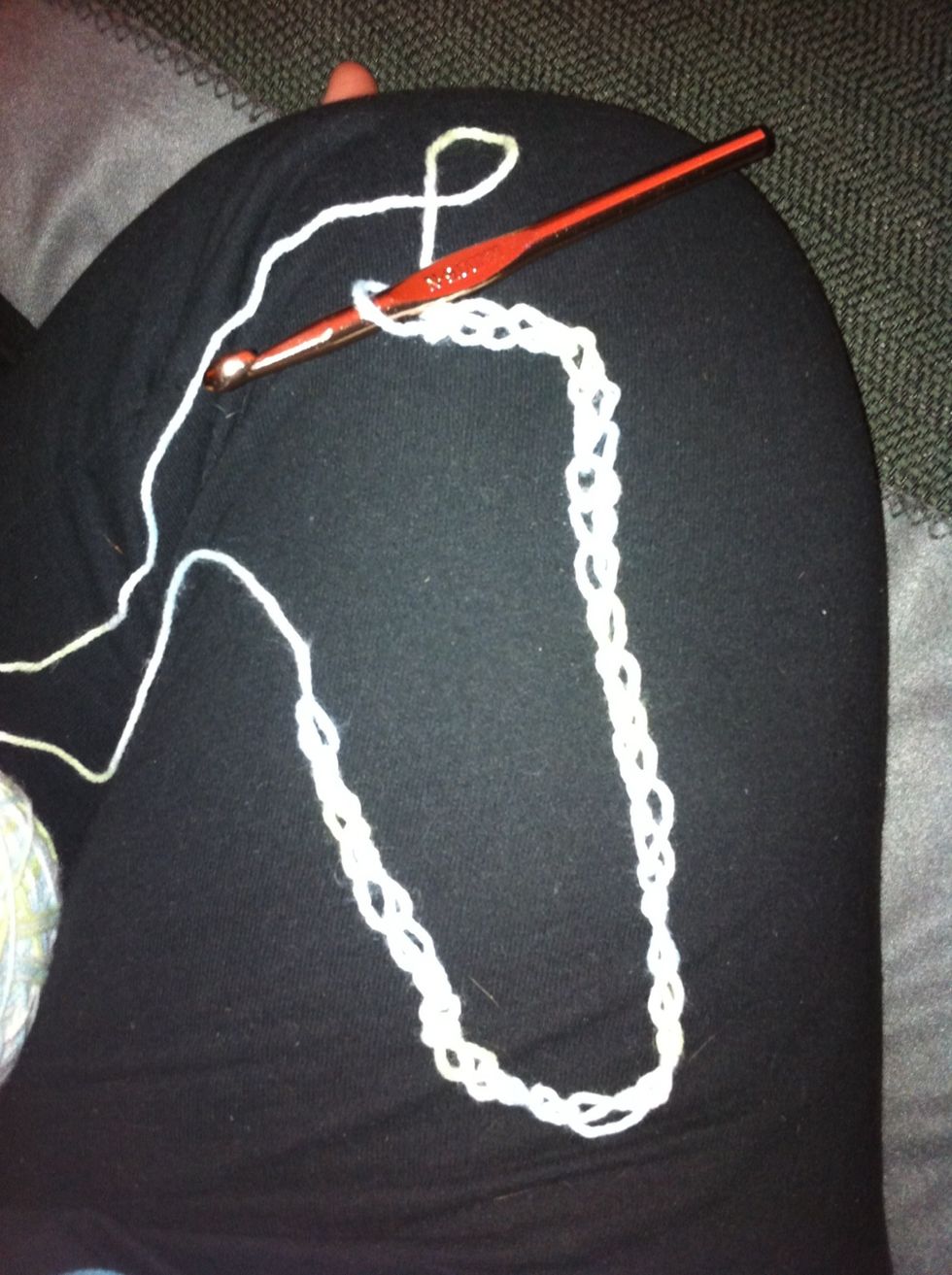 You can make a pretty long chain in just a few seconds or a minute, depending on how fast you are and the project.