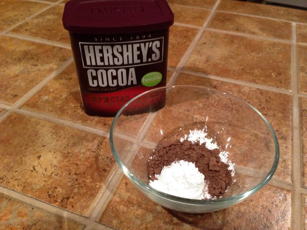 You can make easy dark chocolate frosting with powdered sugar and dark cocoa. Add a tiny bit of water until it stirs into a spreadable consistency.