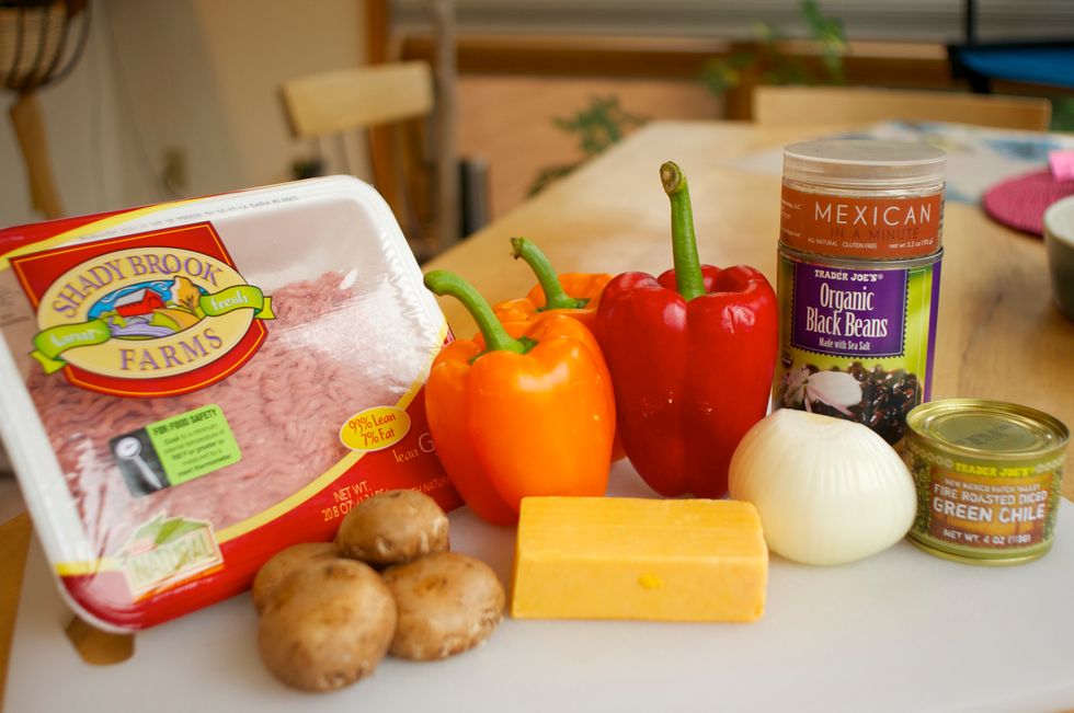 You can make this recipe with turkey, beef, pork - whatever meat you want. But we wanted to be a little on the lean side so we used whole ground turkey - not just ground turkey breast.