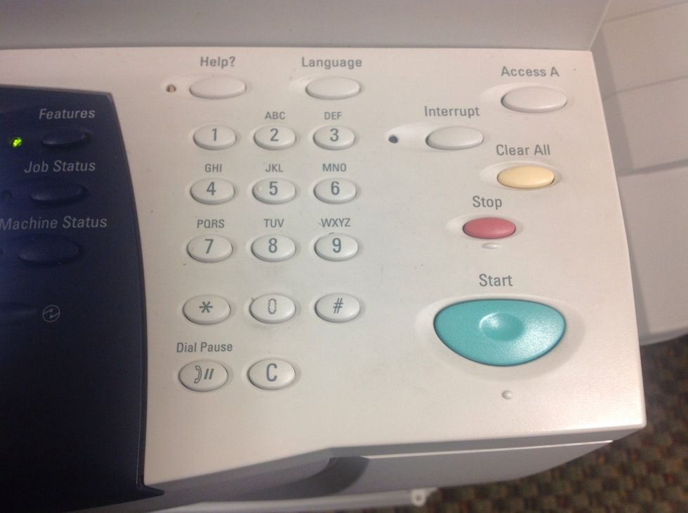 You can now begin scanning. Scan each page by hitting the START button (note: we only scan one page at a time)