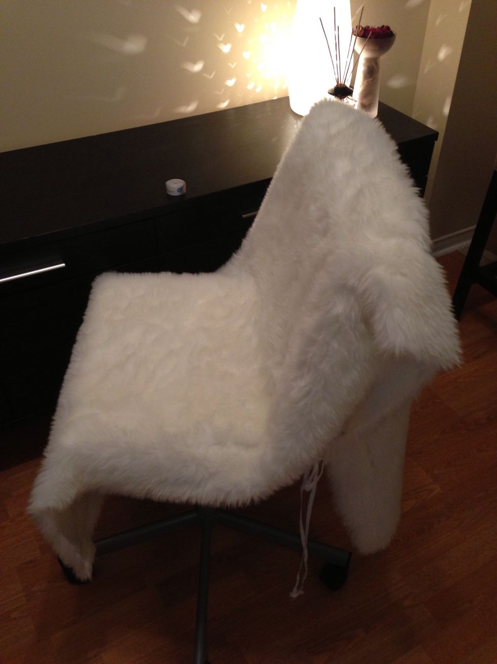 You can now drape the fur to see where the folds should be.
