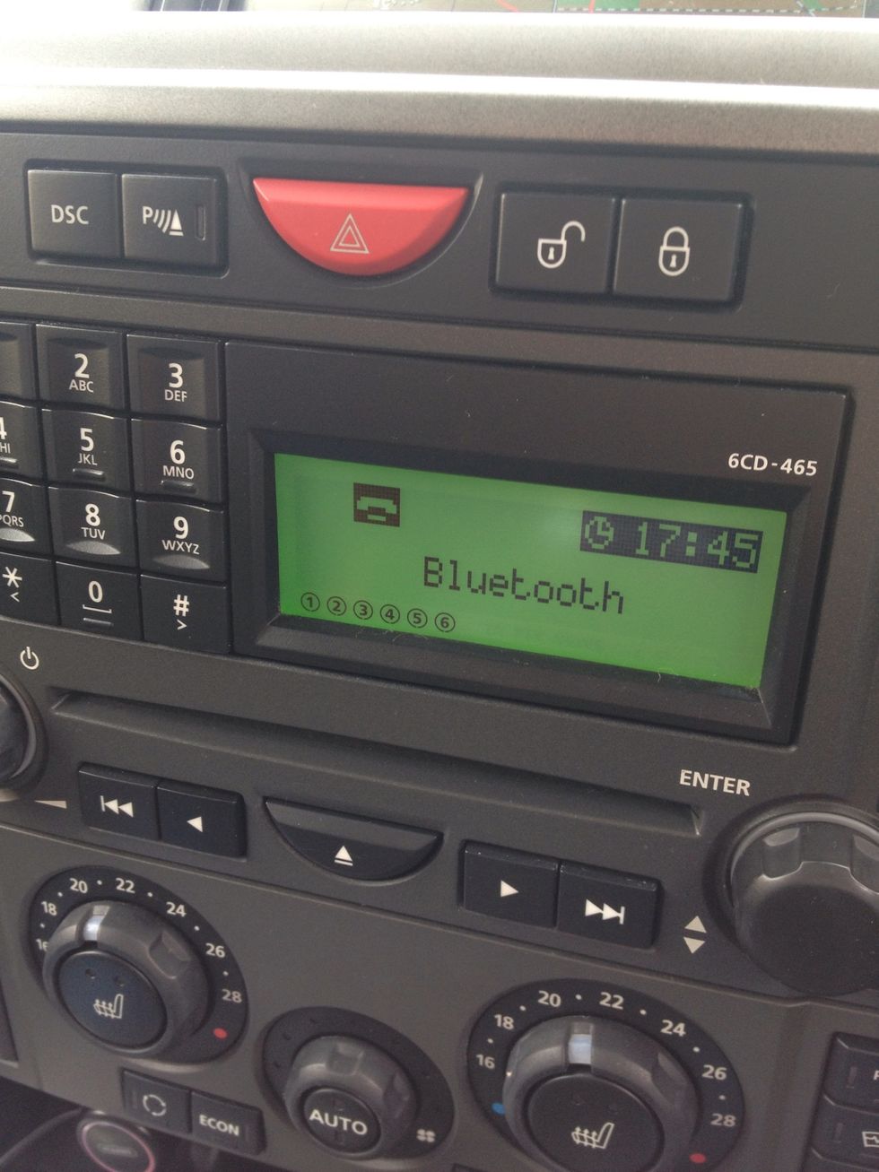 You can pair your phone with the car. Its called Land Rover and the Bluetooth code is 2121.