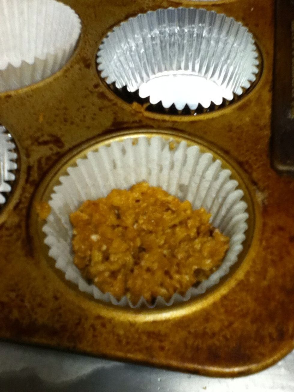 You can place those tons in a muffin tin and put crumbs in them