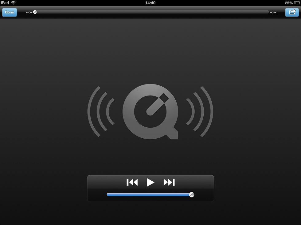 You can play the .m4a file in Showbie or 'Open In...' another app