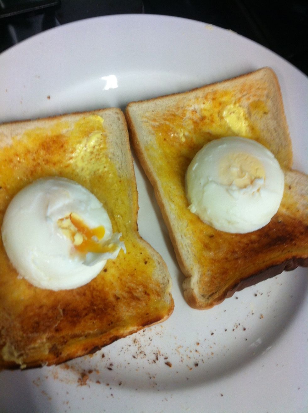 You can pour any sauce or flavourings into your eggs