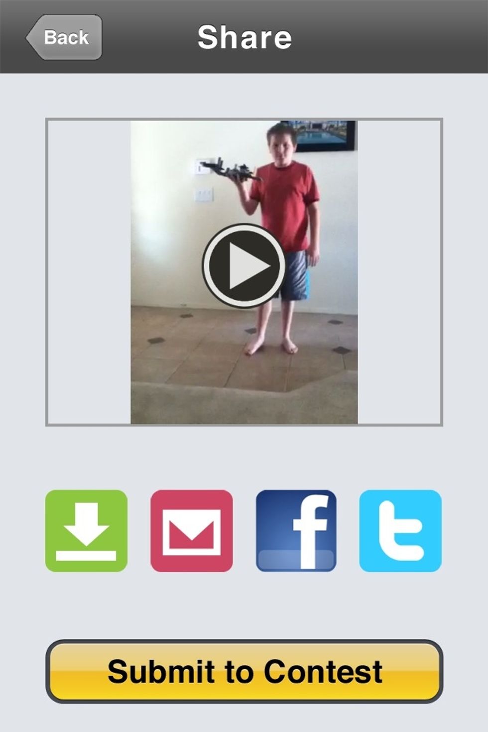 You can preview your film afterwards. Press the green button to add to camera roll.