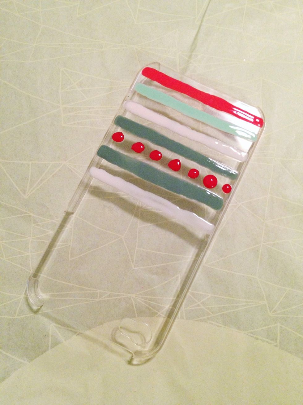 You can really freestyle this part, I chose to do stripes and polka dots.