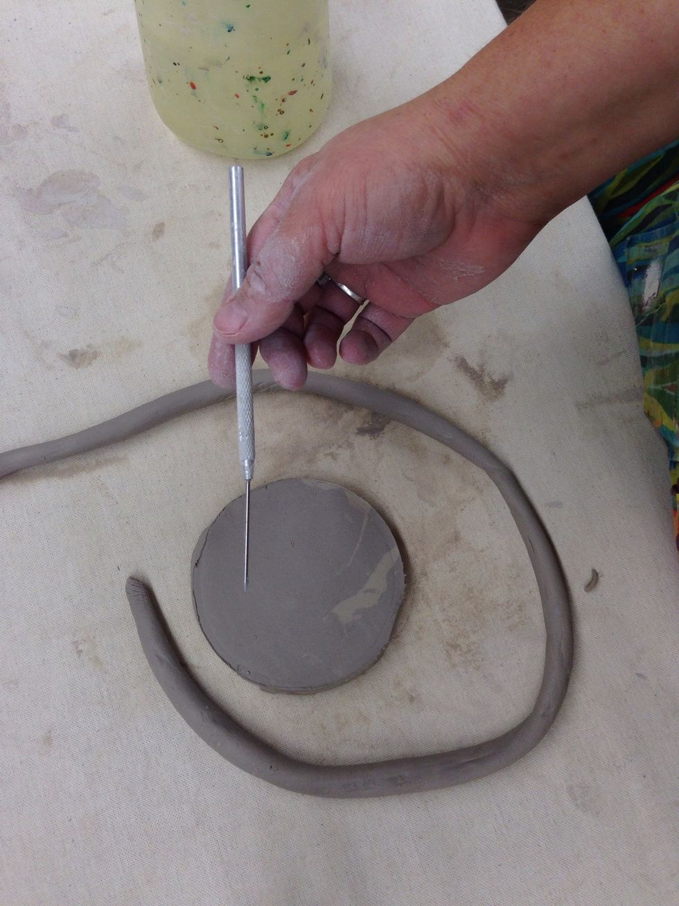 You can score with a needle tool or other tools.