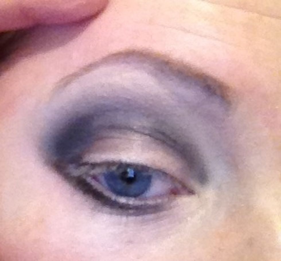 you can see I'm gradually building the colour and blending the shades into each other by using a mac blending brush!  When training as an mua I was told the most important skill is mastering blending