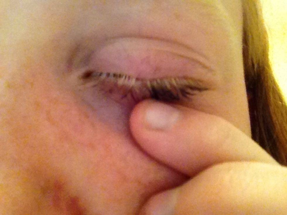 You can see that I put on mascara because my real color of lashes is blond then it come into black. It just looks weird.