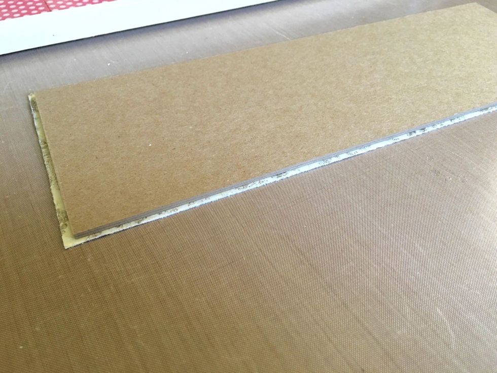 You can see the back side here and the dimension the chipboard will create...