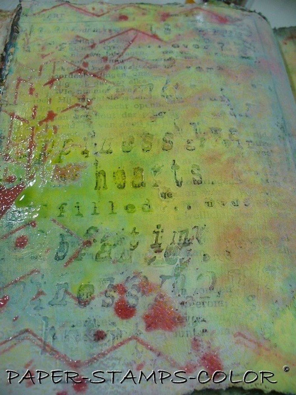 You can see the clear heat embossing here.