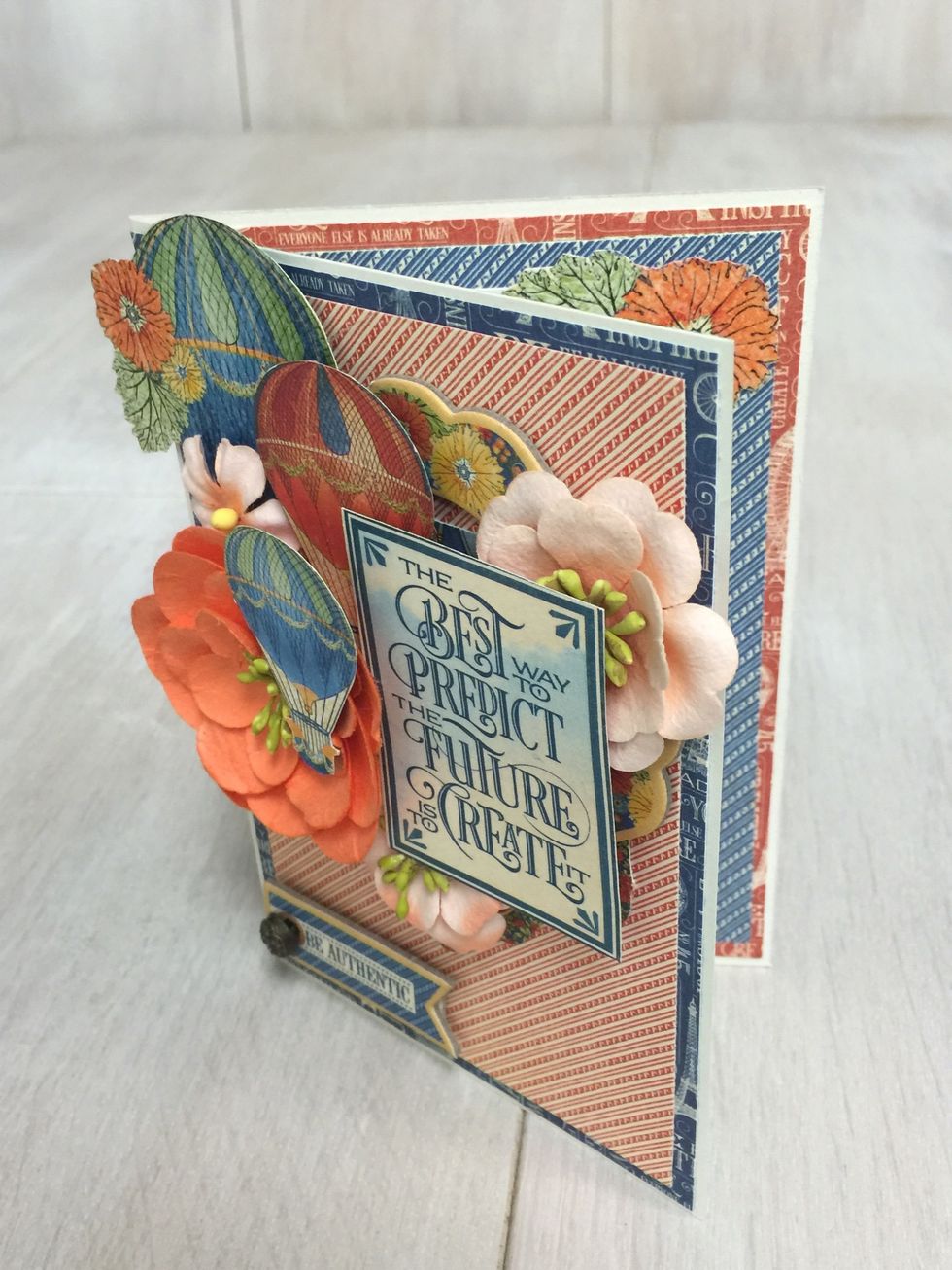 You can see the flower cluster I switched the balloon out for in the inside of the card :)