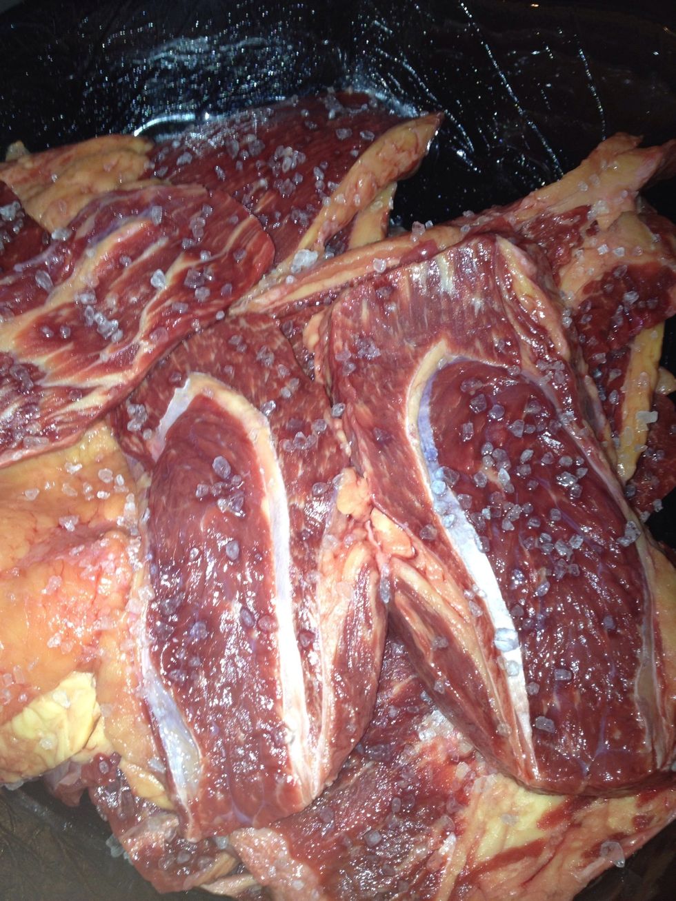 You can see the rock salt drawing out the moisture