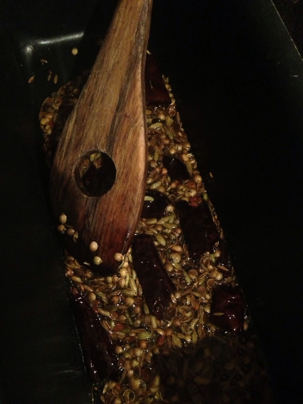 You can see the sizzling of seeds.