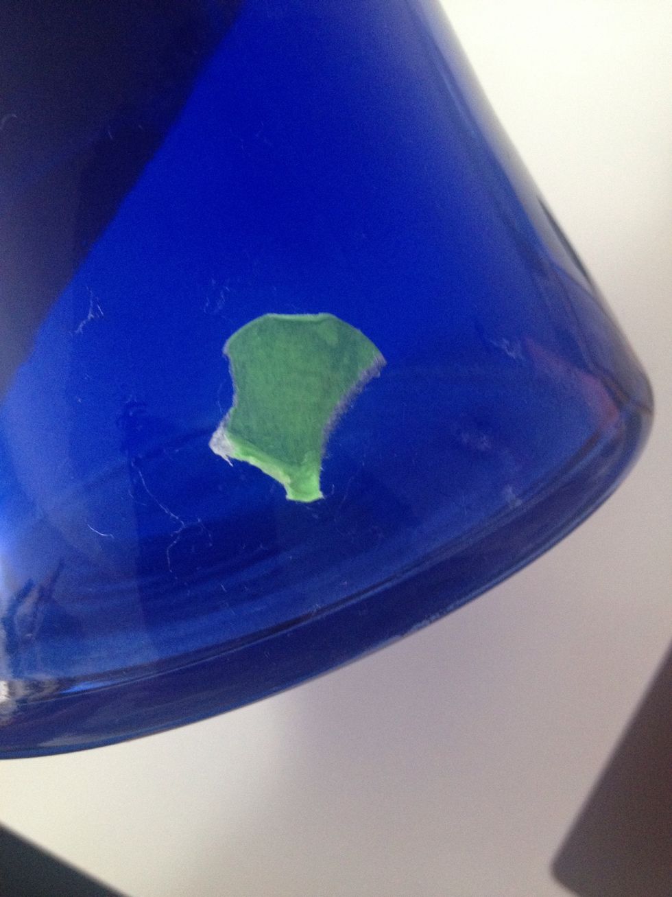 You can see the sticker absorbed the solution